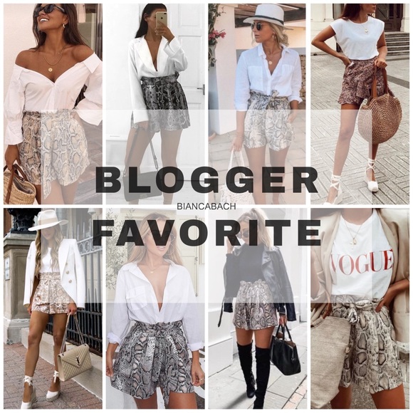 NWT β’ ZARA Satin Snakeskin Skort - Picture 7 of 9